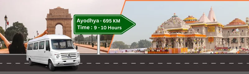 Distance from Delhi to Ayodhya by Road